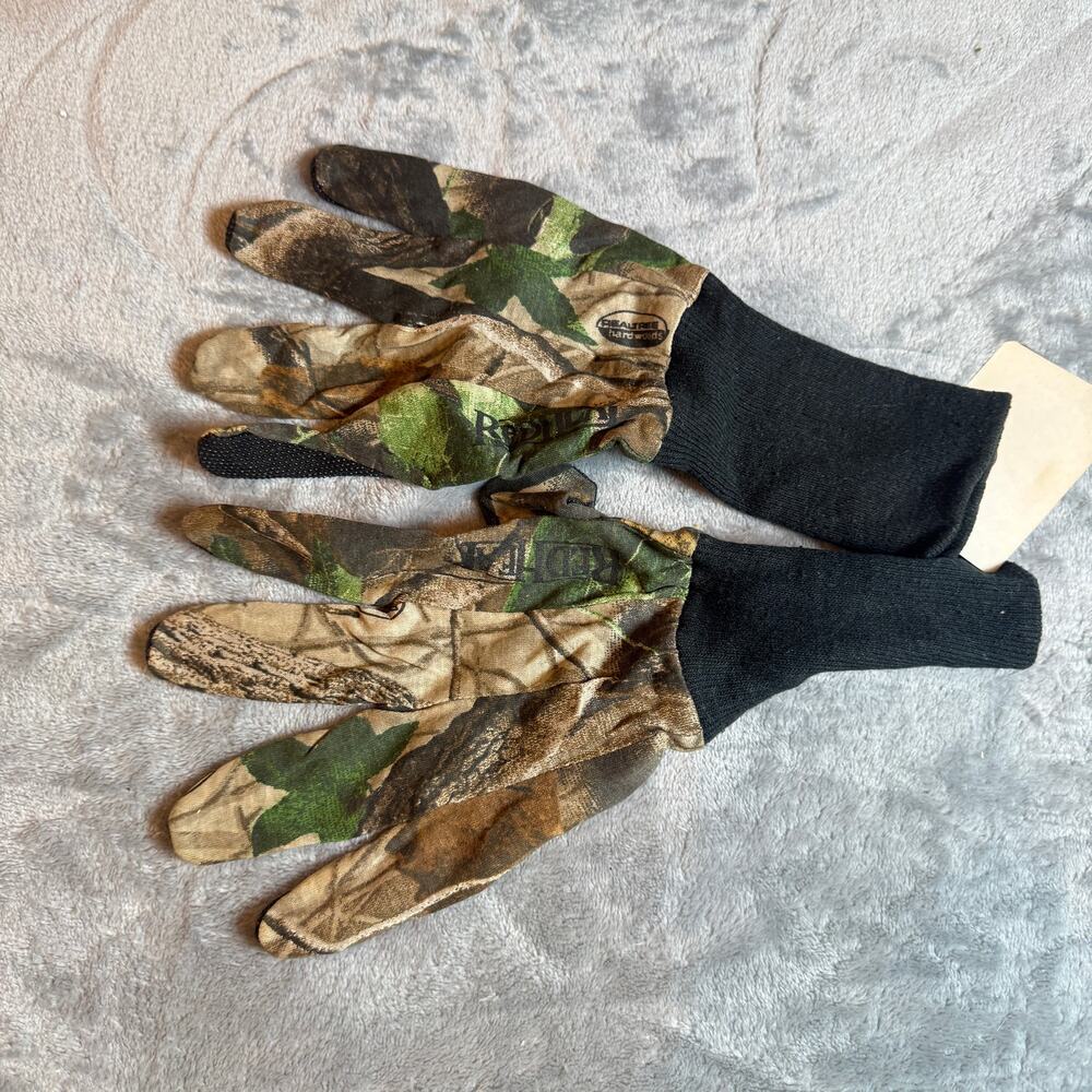 RedHead Realtree Hardwoods Green Hunting Work Gloves Men's One Size Camo NWT